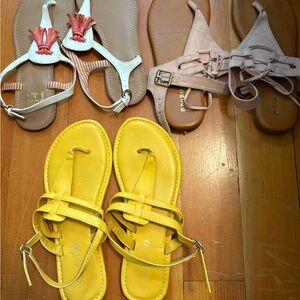 Yellow Sandals with Straps